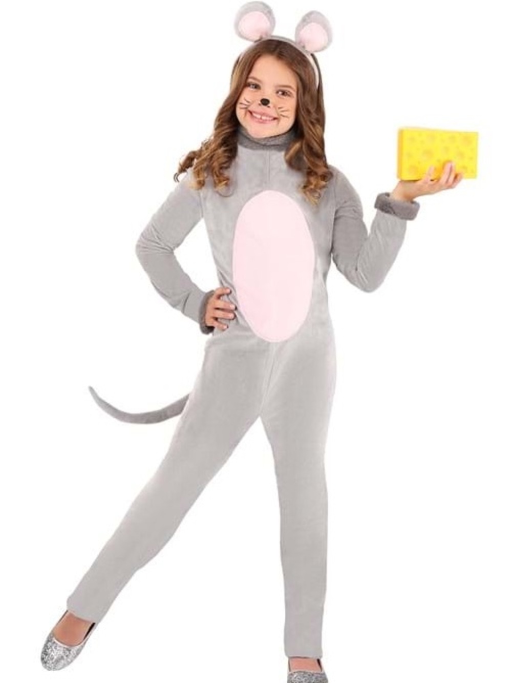 Girls "cozy mouse" costume with headband